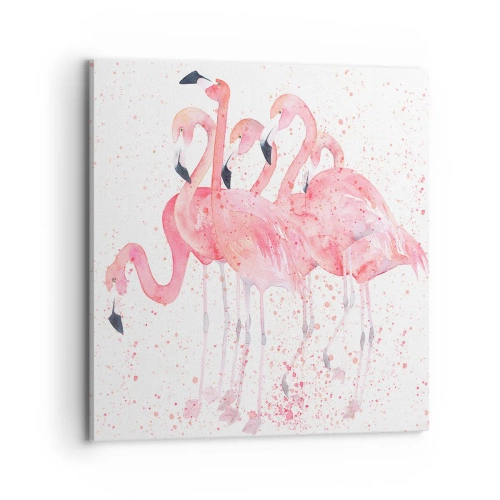 Bild auf Leinwand - Leinwandbild - Rosa Ensemble - 70x70 cm