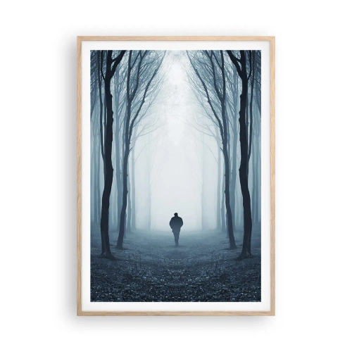 Poster in einem Rahmen aus heller Eiche - Alles einfach und übersichtlich - 70x100 cm