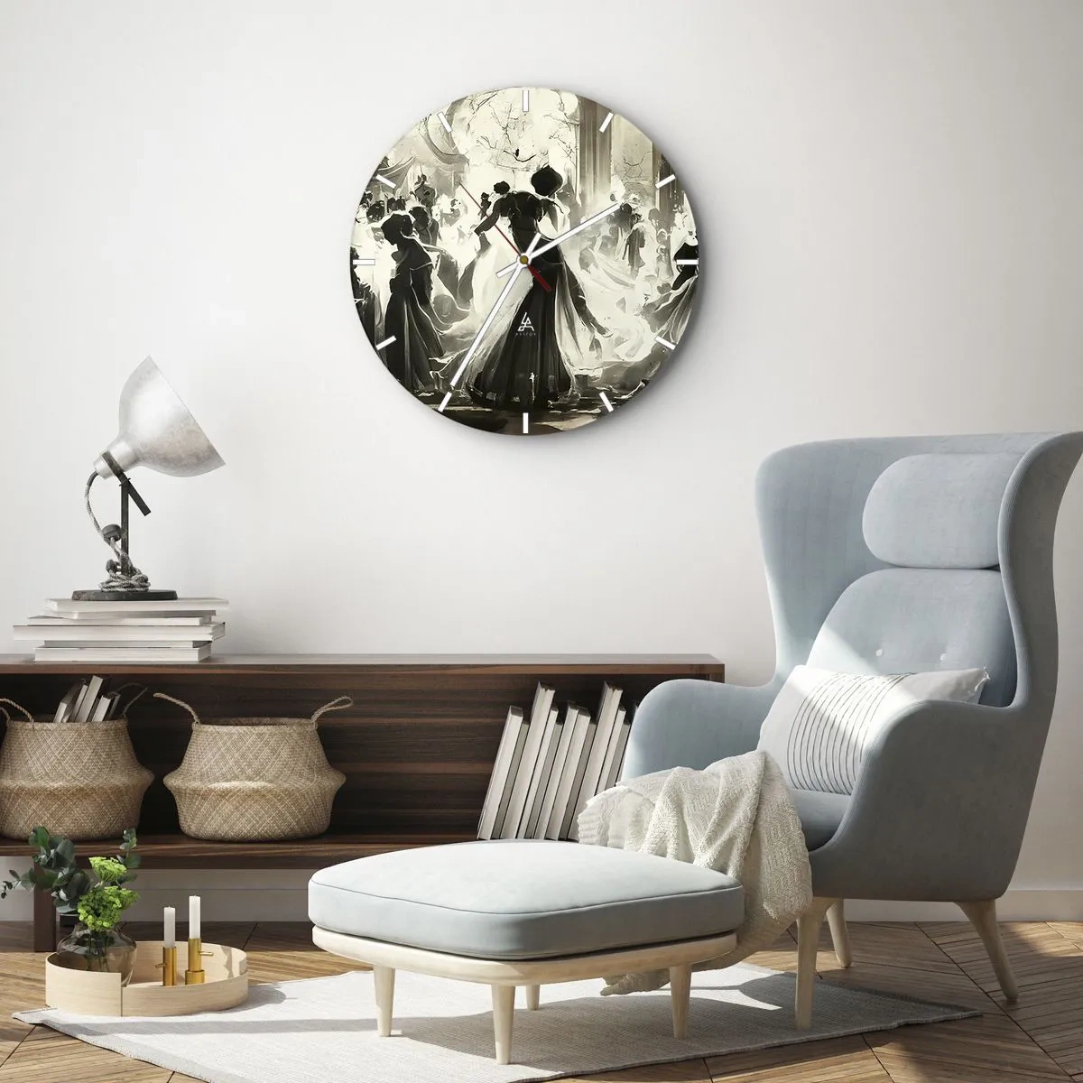 Wanduhr - Glasuhr - Die große Maskerade - 30x30 cm