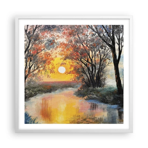 Poster in einem weißen Rahmen - Herbststimmung - 60x60 cm