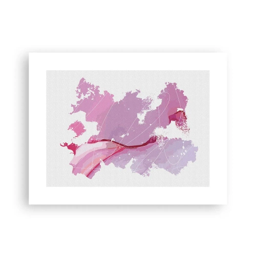 Poster - Karte der Rosawelt - 40x30 cm