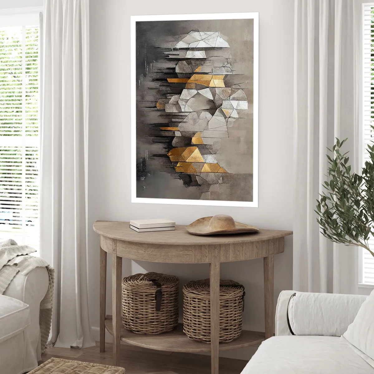 Poster - Komposition aus Eis und Licht - 70x100 cm