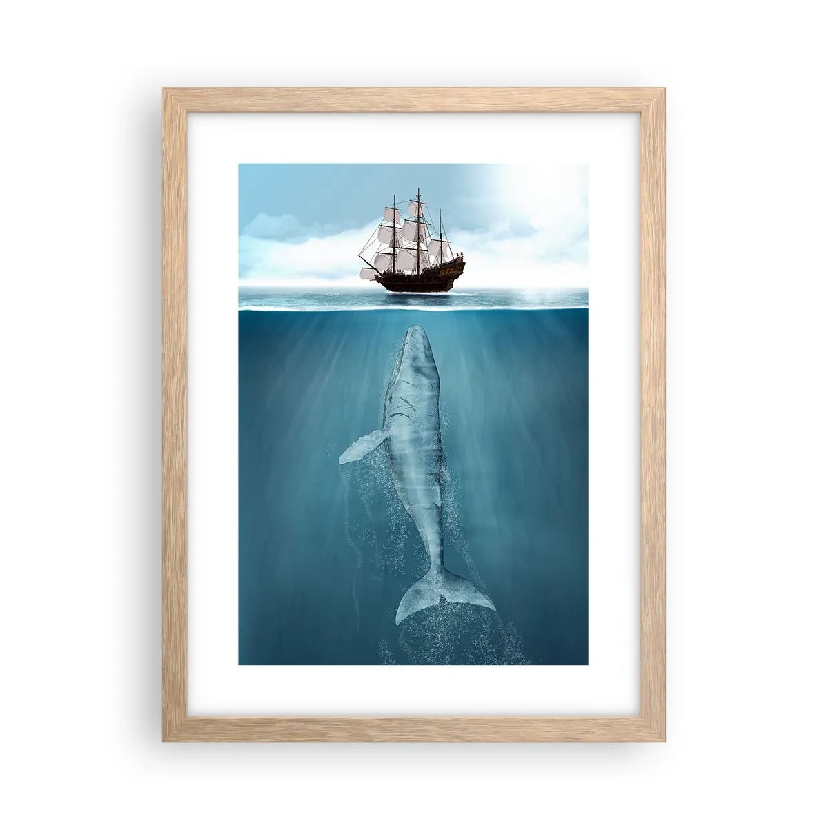 Poster in einem Rahmen aus heller Eiche - Es ist besser, es nicht zu wissen - 30x40 cm