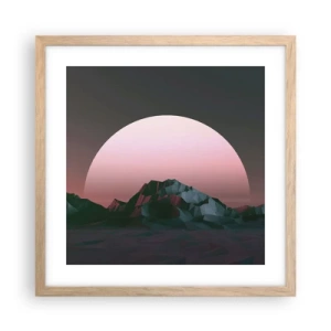Poster in einem Rahmen aus heller Eiche - In einer Nachbargalaxie - 40x40 cm