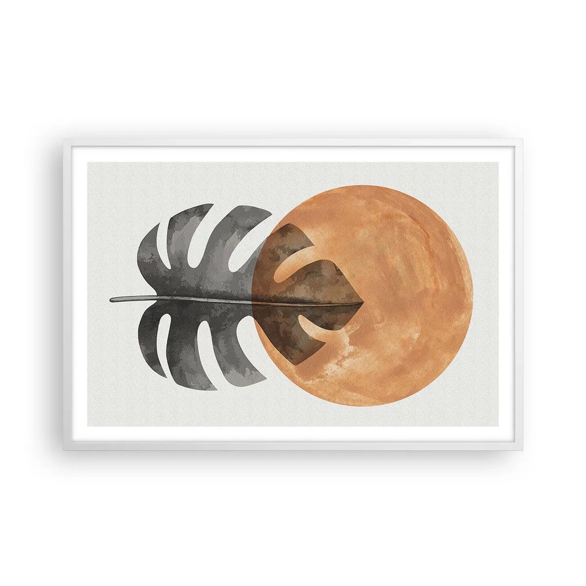 Poster in einem weißen Rahmen - Immer die Sonne - 91x61 cm