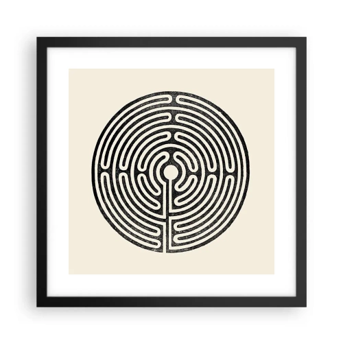 Poster in einem schwarzem Rahmen - Geheimnisvolle Ordnung - 40x40 cm