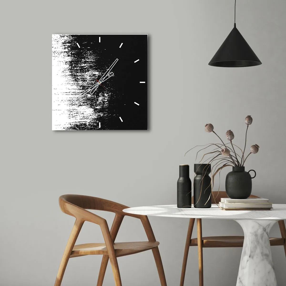 Wanduhr - Glasuhr - Und der Gewinner ist ... - 30x30 cm