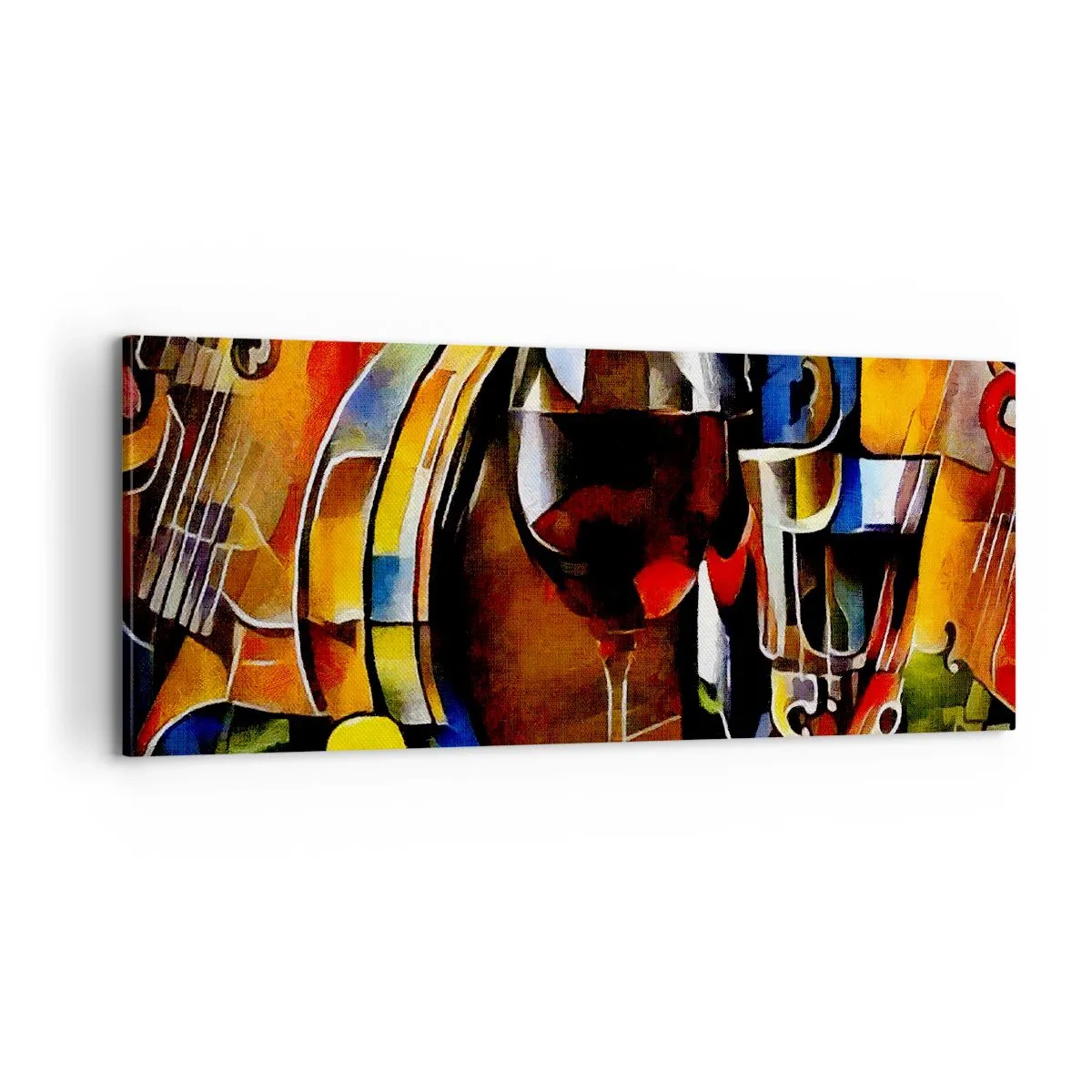 Bild auf Leinwand - Leinwandbild - Und die Welt nimmt Farben an - 100x40 cm