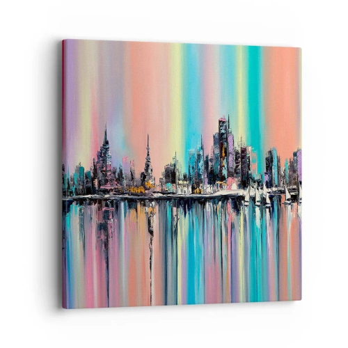 Bild auf Leinwand - Leinwandbild - Um das Licht der Nacht herunterzufallen - 40x40 cm