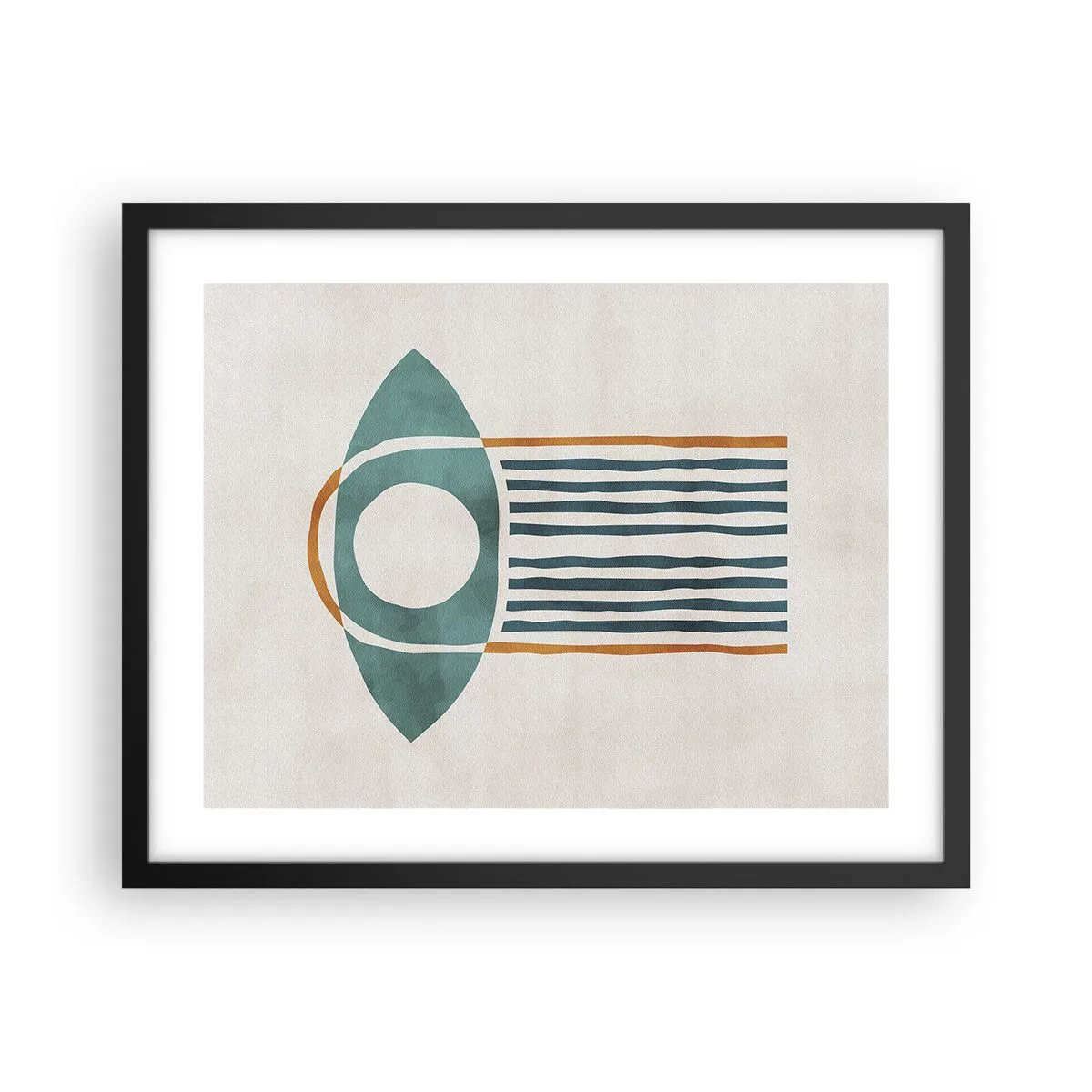 Poster in einem schwarzem Rahmen - Zeichen und Rituale - 50x40 cm