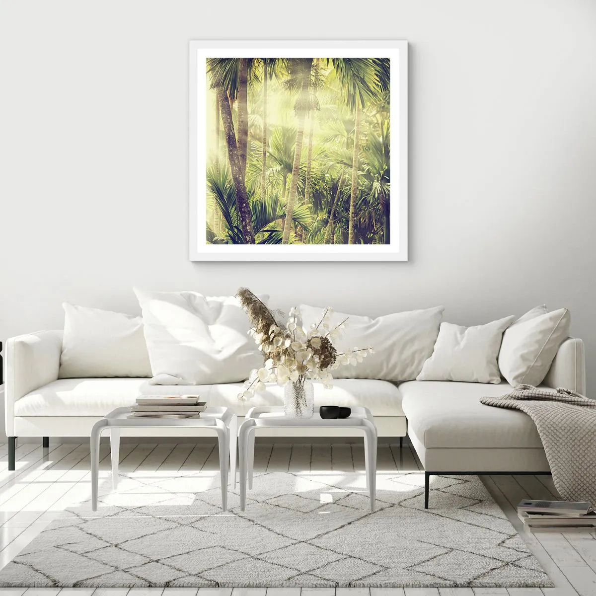 Poster in einem weißen Rahmen - In grüner Hitze - 60x60 cm