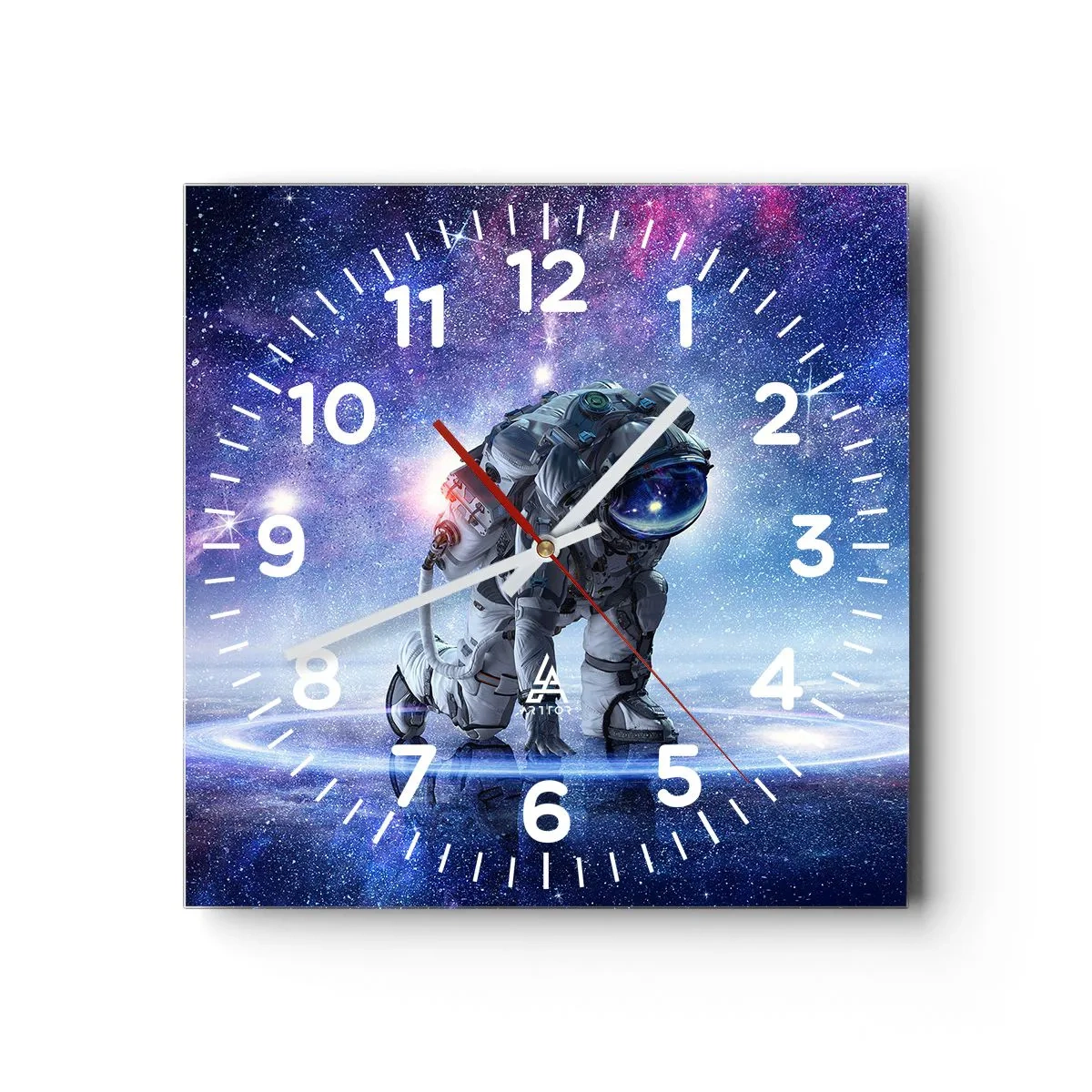 Wanduhr - Glasuhr - Der Sternenhimmel über mir - 30x30 cm