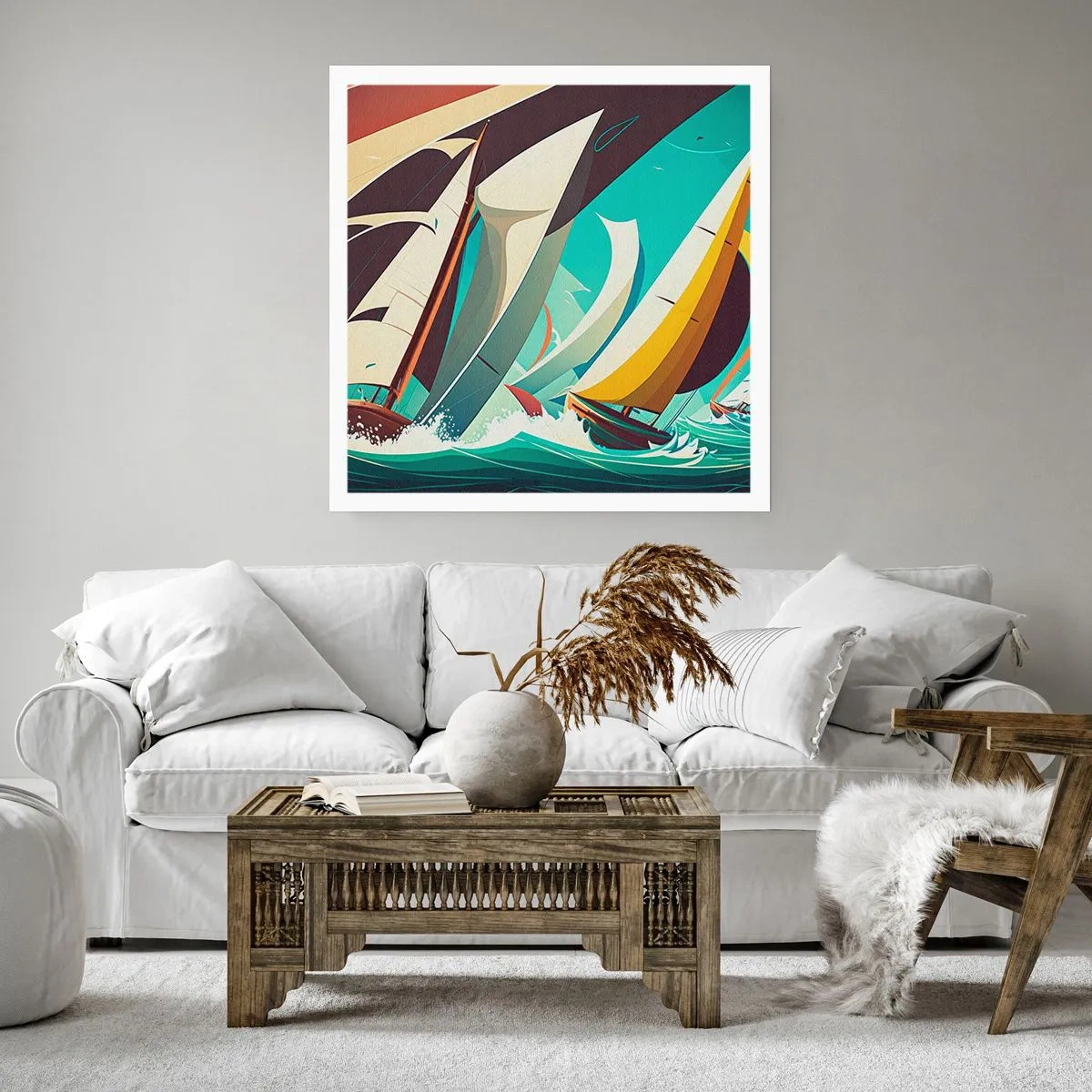 Poster - Viel Glück mit den Elementen - 60x60 cm