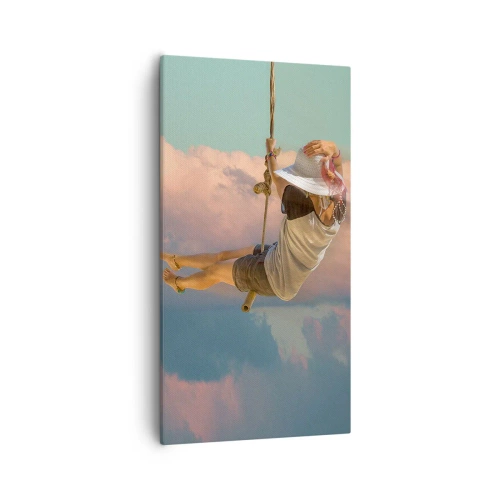 Bild auf Leinwand - Leinwandbild - Spaß in den Wolken - 55x100 cm
