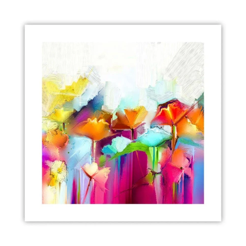 Poster - Der Regenbogen ist aufgeblüht - 40x40 cm