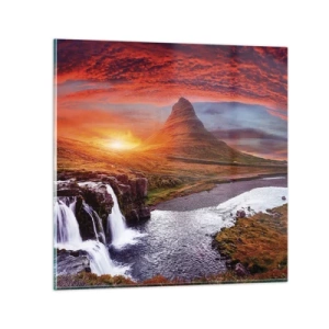 Glasbild - Bild auf glas - Ein Blick auf Mittelerde - 70x70 cm