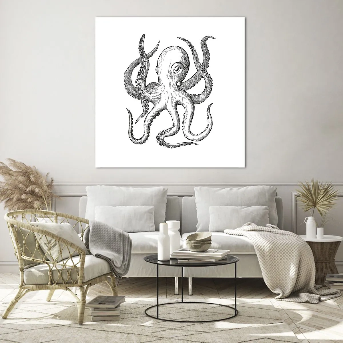 Glasbild - Bild auf glas - Mit den Wellen tanzen - 60x60 cm