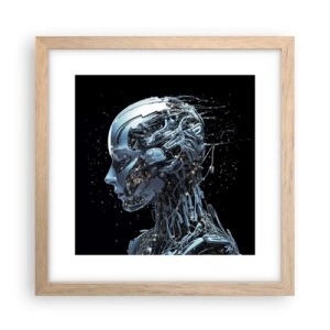 Poster in einem Rahmen aus heller Eiche - Technologie ist eine Frau - 30x30 cm