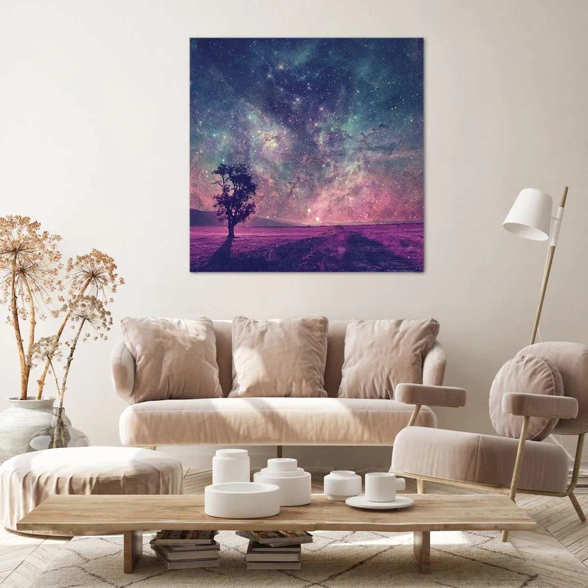 Bild auf Leinwand - Leinwandbild - Unter dem magischen Himmel - 40x40 cm