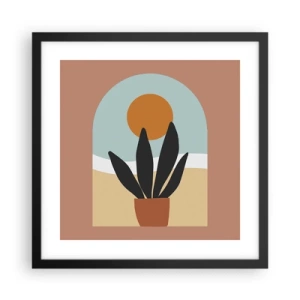 Poster in einem schwarzem Rahmen - Kleine Freuden - 40x40 cm