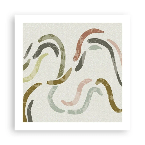 Poster - Fröhlicher Tanz der Abstraktion - 50x50 cm