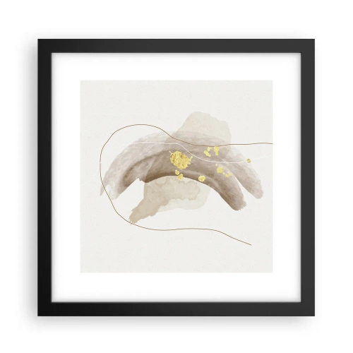 Poster in einem schwarzem Rahmen - Im Weltraum begegnet - 30x30 cm