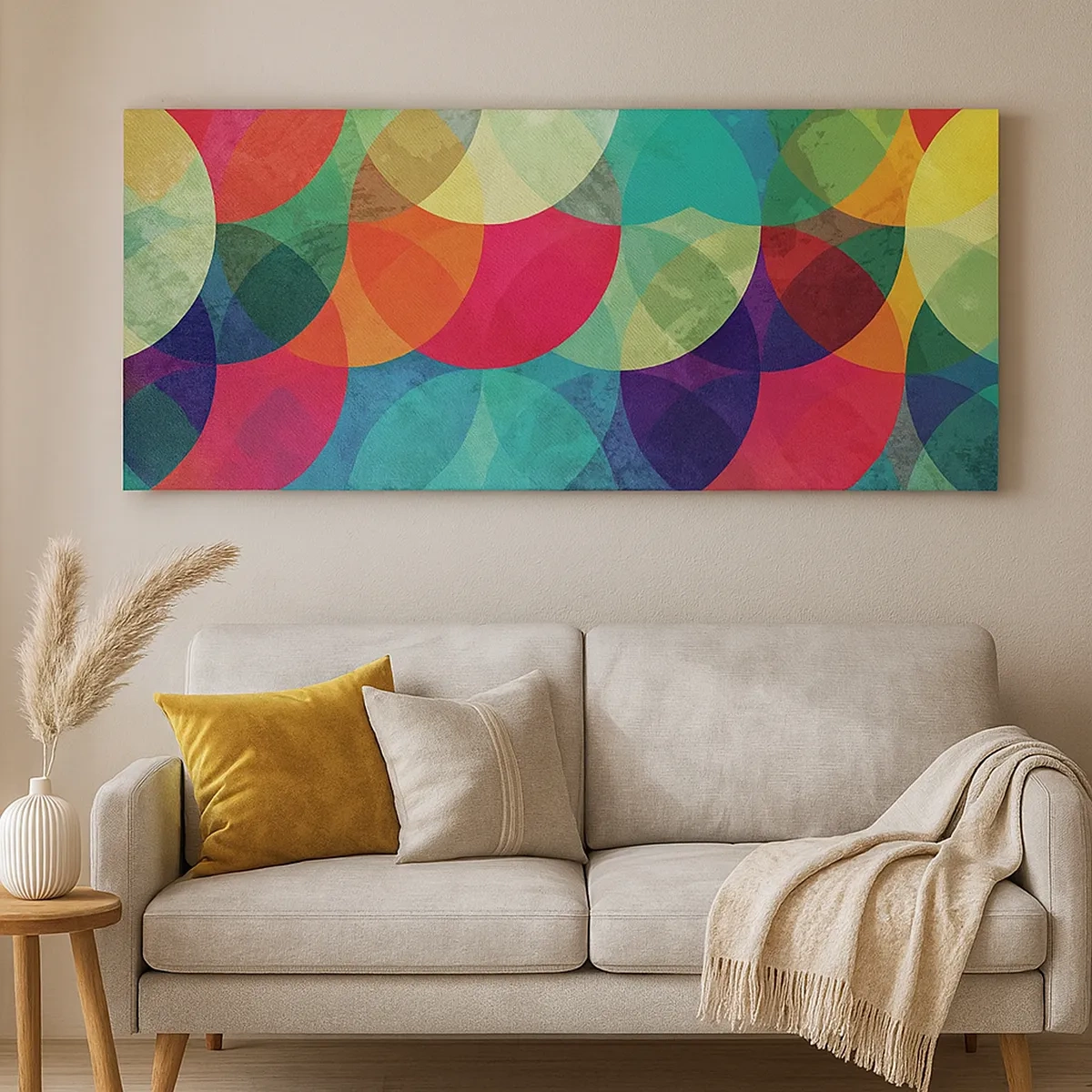Bild auf Leinwand - Leinwandbild - Aufstieg zum Regenbogen - 30x30 cm