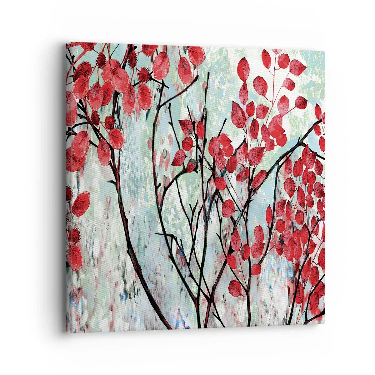 Bild auf Leinwand - Leinwandbild - Baum in Scharlachrot - 30x30 cm