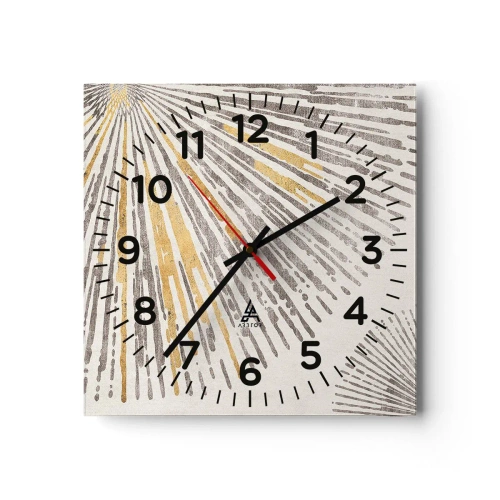 Wanduhr - Glasuhr - Schönheit des Strahls - 40x40 cm