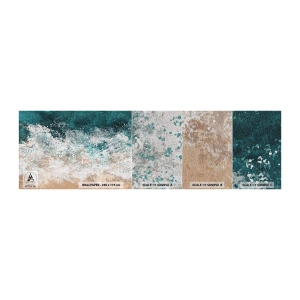Fototapeten Muster Premium Sand - Meeresgeschichten - Wasser, Strand, Meer - 100x30 cm
