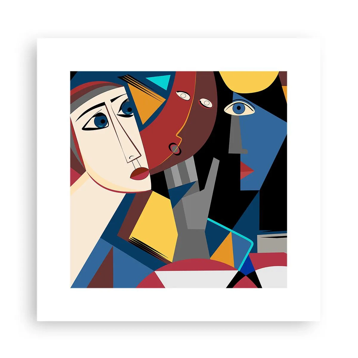 Poster - Gespräch zwischen Kubisten - 30x30 cm