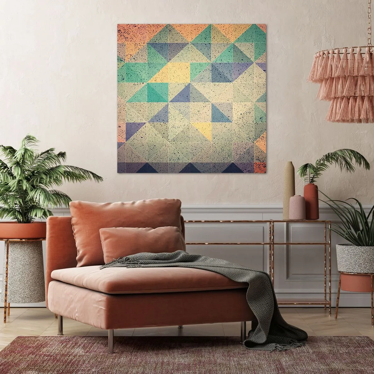 Bild auf Leinwand - Leinwandbild - Republik der Dreiecke - 30x30 cm
