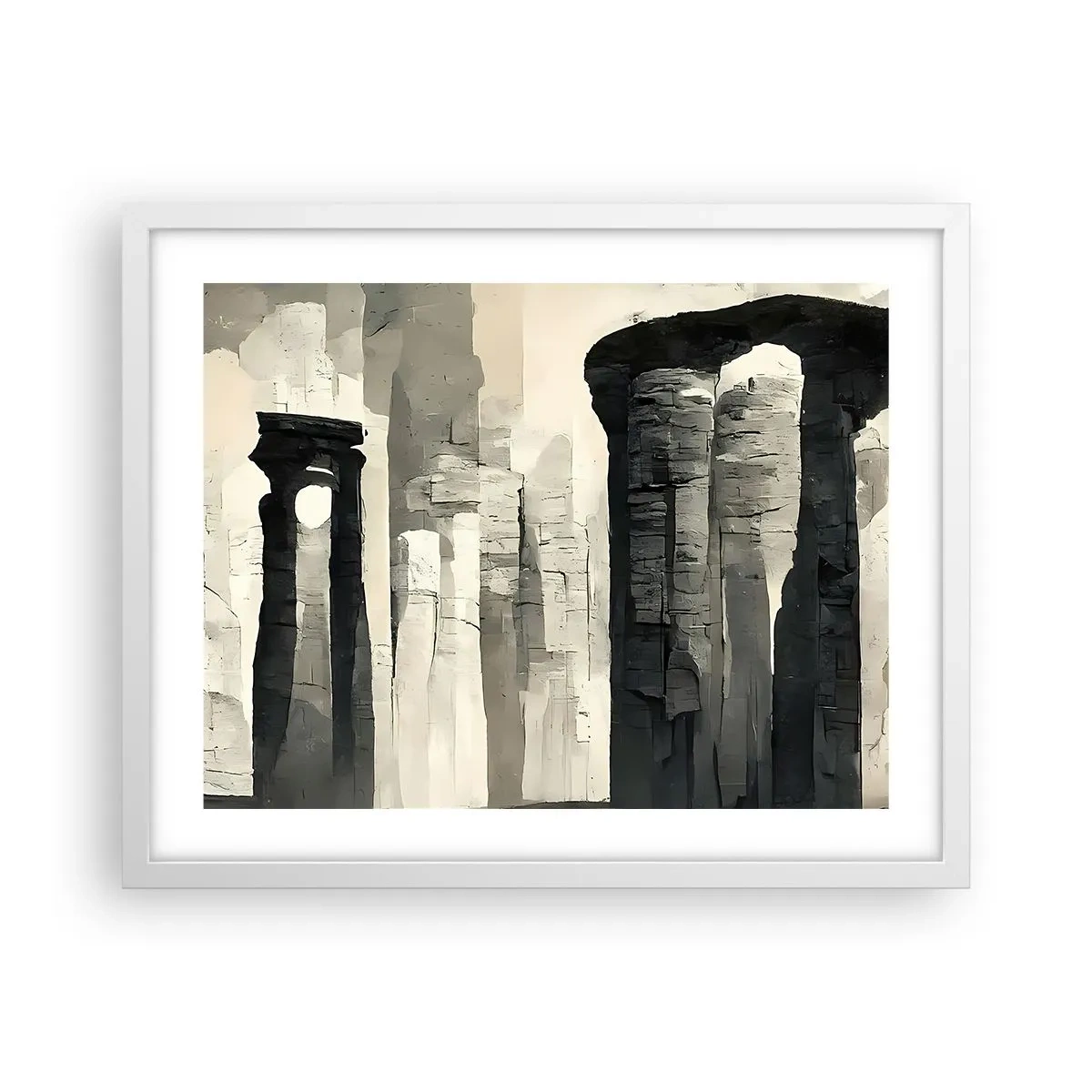 Poster in einem weißen Rahmen - Majestät der Antike - 50x40 cm