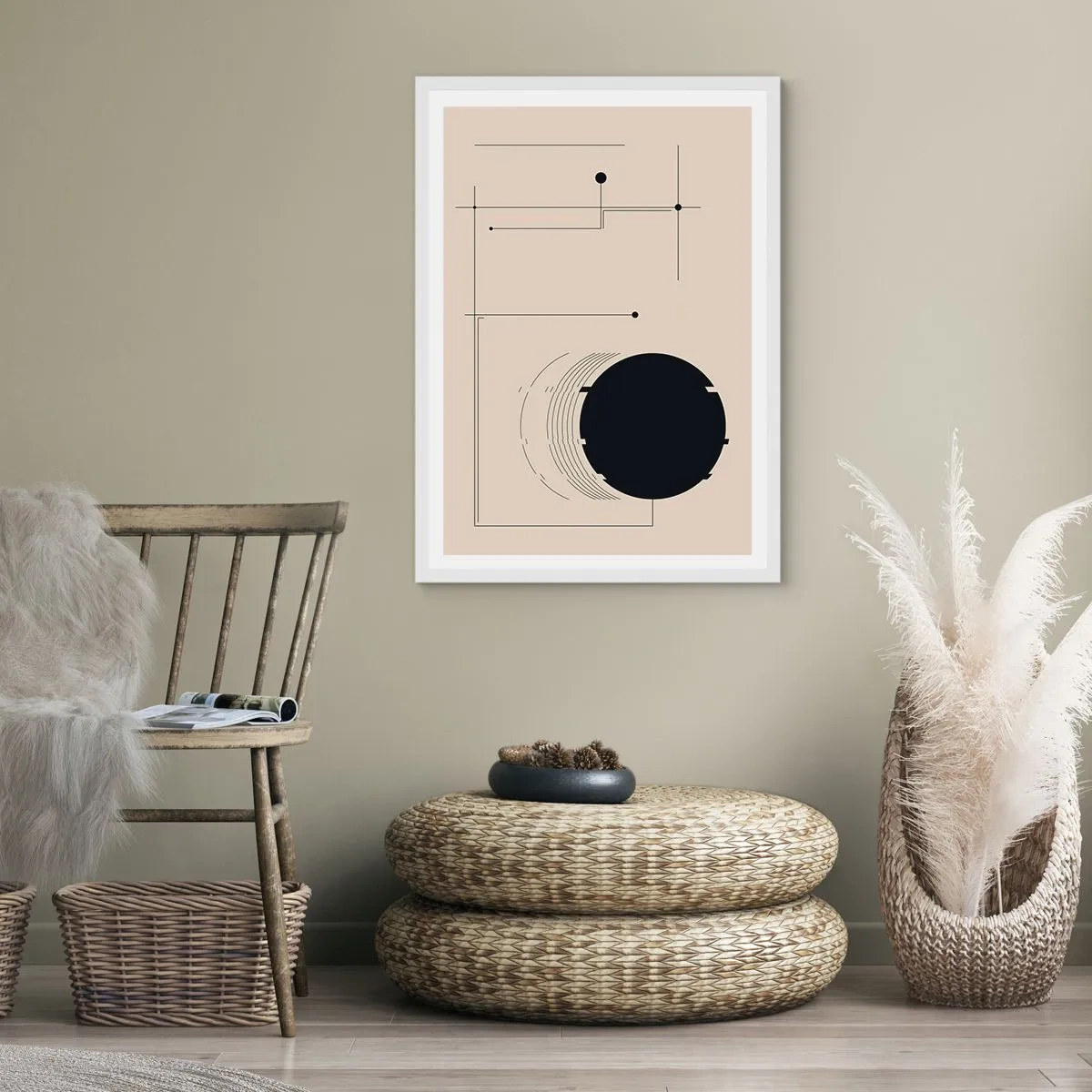 Poster in einem weißen Rahmen - Flexible und dynamische Komposition - 70x100 cm