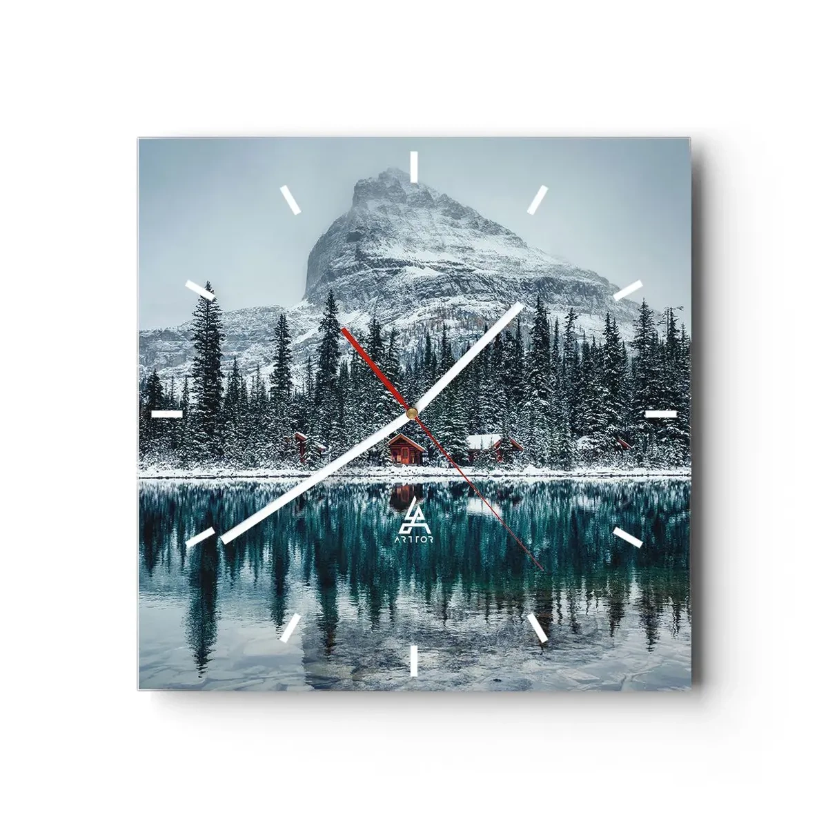 Wanduhr - Glasuhr - Kanadischer Rückzug - 40x40 cm