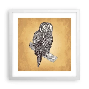 Poster in einem weißen Rahmen - Kunstvolle Ornamente der Weisheit - 40x40 cm