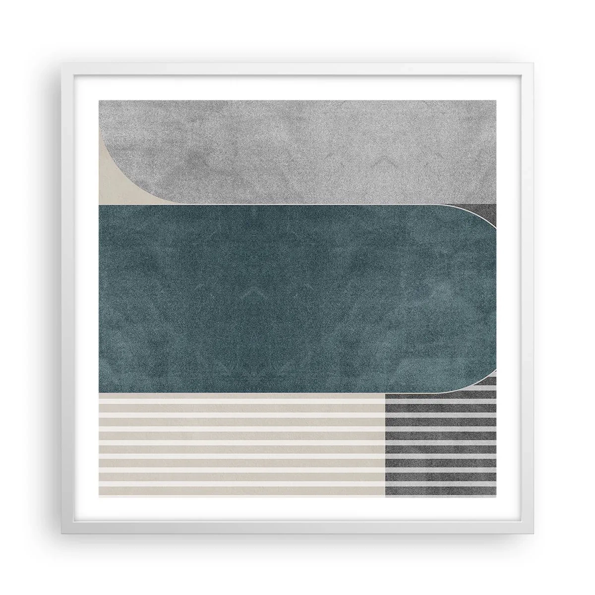 Poster in einem weißen Rahmen - Komposition auf der Ebene - 60x60 cm