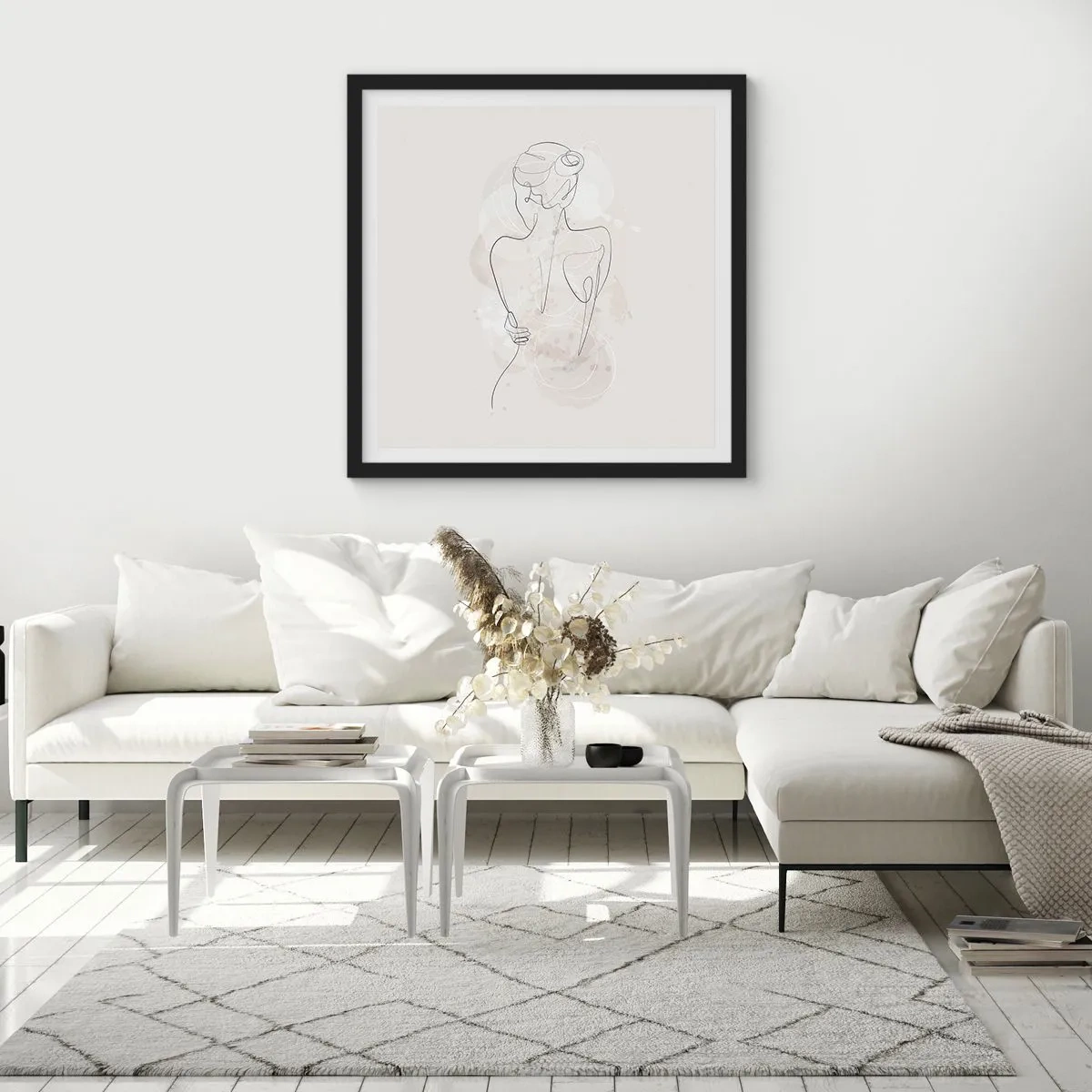 Poster in einem schwarzem Rahmen - Wie ein sensibles Instrument - 40x40 cm