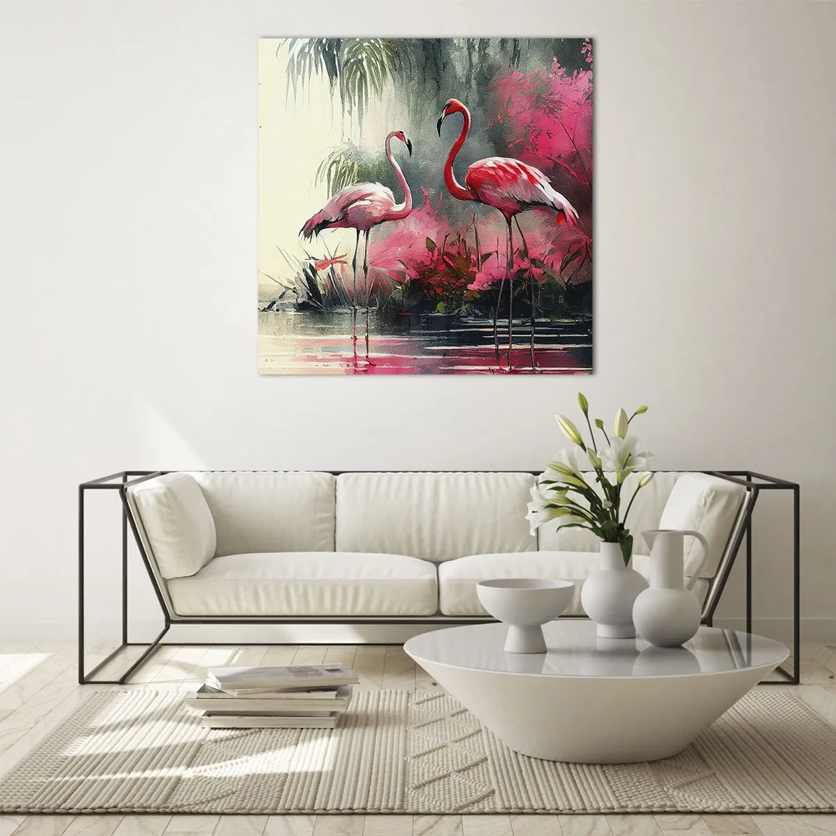 Glasbild - Bild auf glas - Lektion in natürlicher Anmut - 70x70 cm