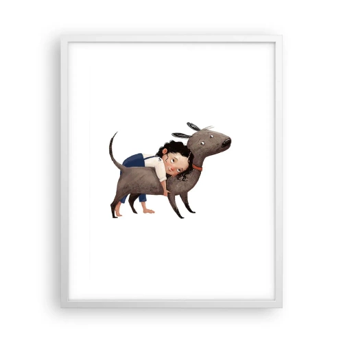 Poster in einem weißen Rahmen - Beste Freunde - 40x50 cm