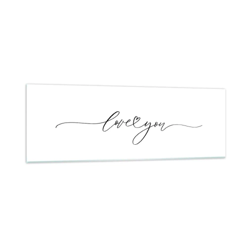 Glasbild - Bild auf glas - Schwarz auf weiß - 90x30 cm