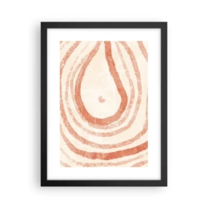 Poster in einem schwarzem Rahmen - Korallenkreise – Komposition - 30x40 cm