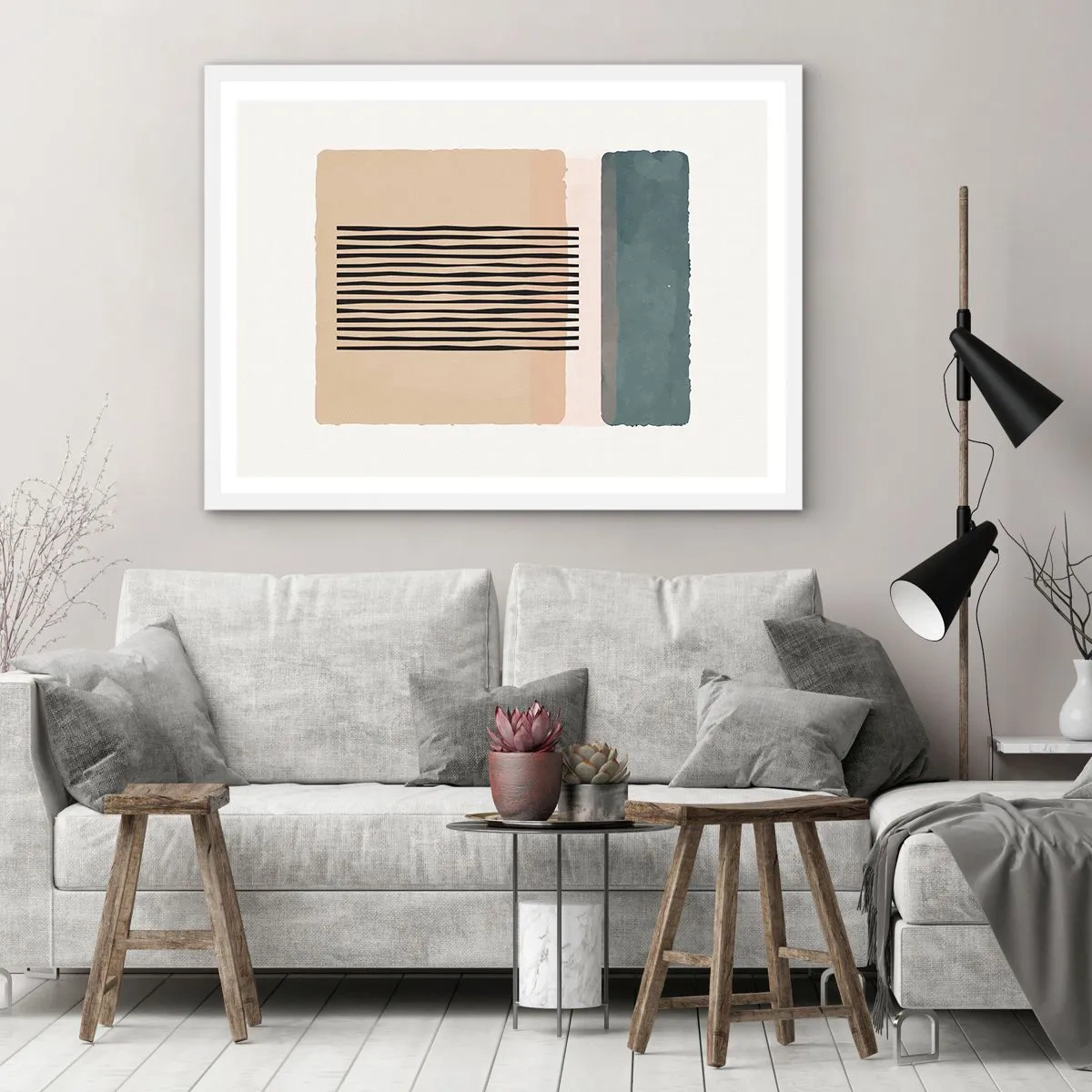 Poster in einem weißen Rahmen - Alles ist in Ordnung - 91x61 cm