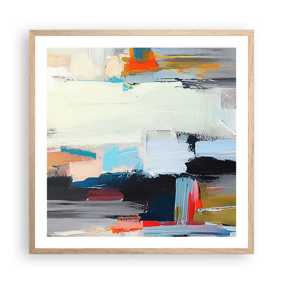 Poster in einem Rahmen aus heller Eiche - Gibt es eine Methode? - 60x60 cm