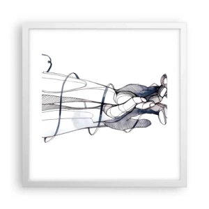 Poster in einem weißen Rahmen - Touch-Studie - 40x40 cm