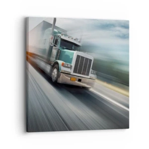 Bild auf Leinwand - Leinwandbild - Der amerikanische Riese in Eile - 30x30 cm