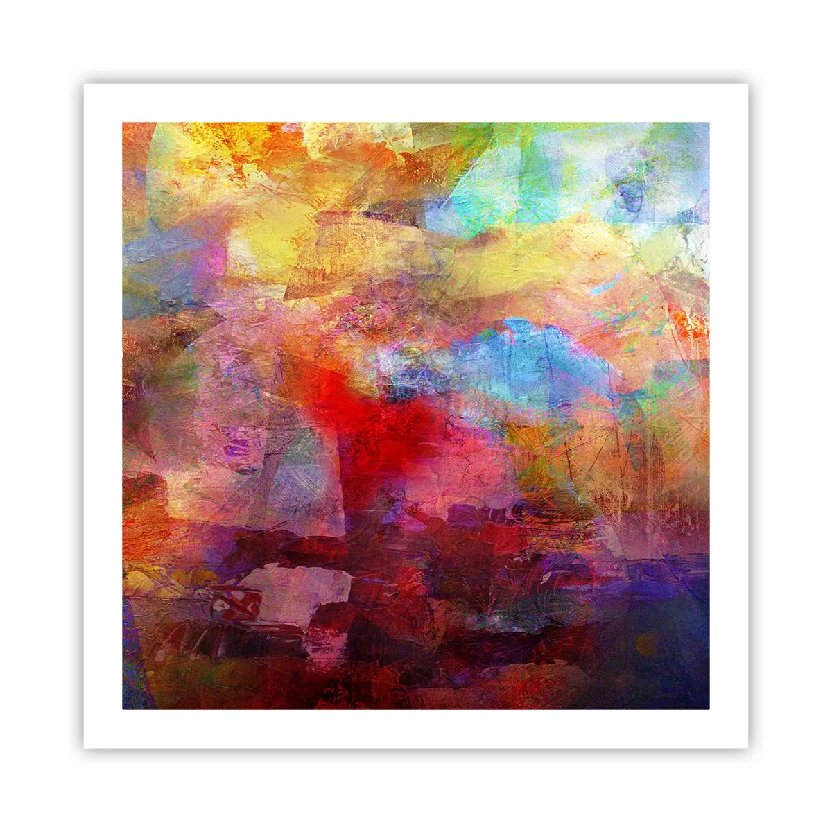 Poster - Schau in den Regenbogen - 60x60 cm
