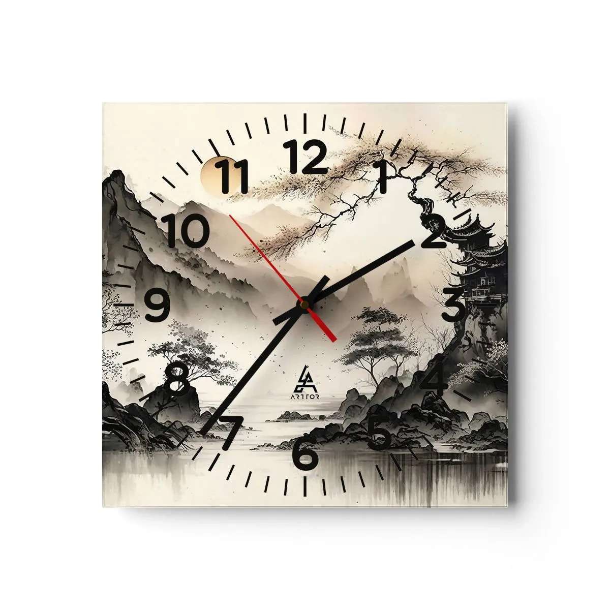 Wanduhr - Glasuhr - Einzigartiger Charme des Orients - 30x30 cm