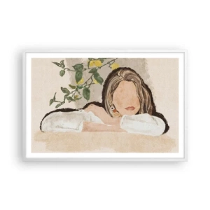 Poster in einem weißen Rahmen - Südländische Schönheit - 91x61 cm