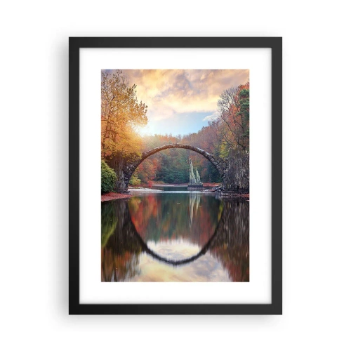 Poster in einem schwarzem Rahmen - Auf der anderen Seite des Spiegels - 30x40 cm